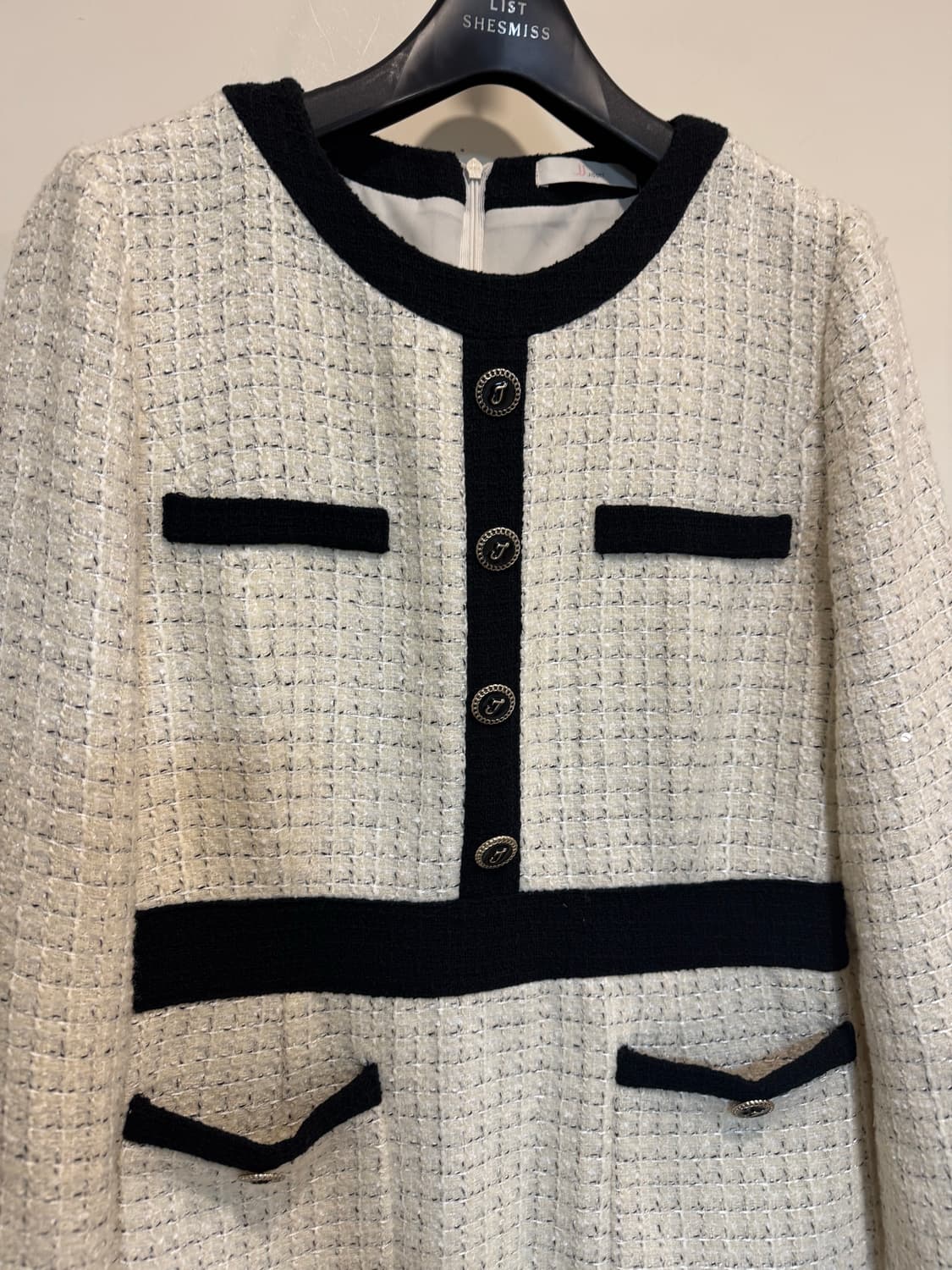 JJ 지고트 트위드 배색 원피스 상품이미지6