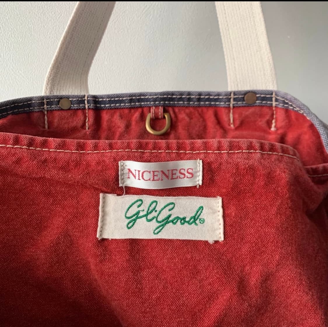 택포) Niceness 24ss L.Lesh navy red 판매 상품이미지7