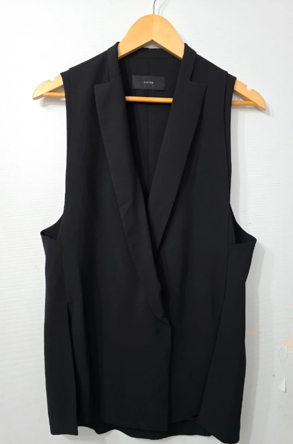 시스템 한섬 SYSTEM 블랙 베스트 조끼 ~55반 상품이미지2