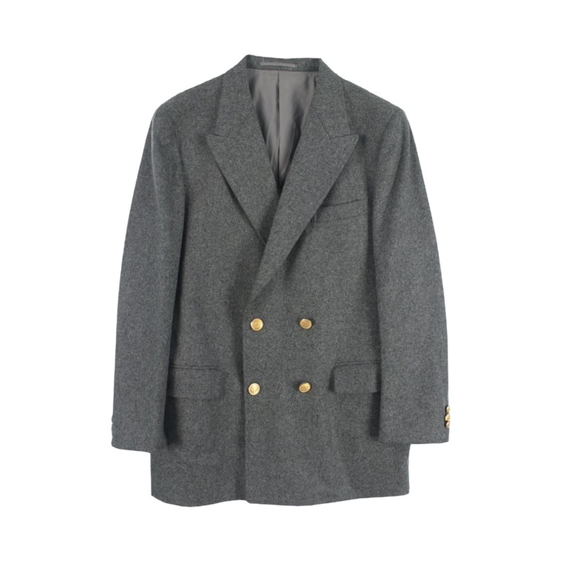 제이프레스 (MEN - M) 울 블렌드 나일론 금장 더블 버튼 자켓 상품이미지1
