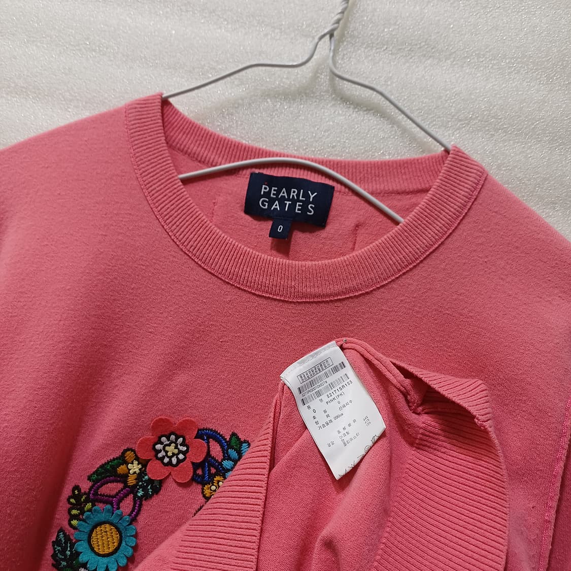 파리게이츠 골프 봄 가을 라운드 니트 여성 XS 핑크 사랑봉봉 상품이미지3