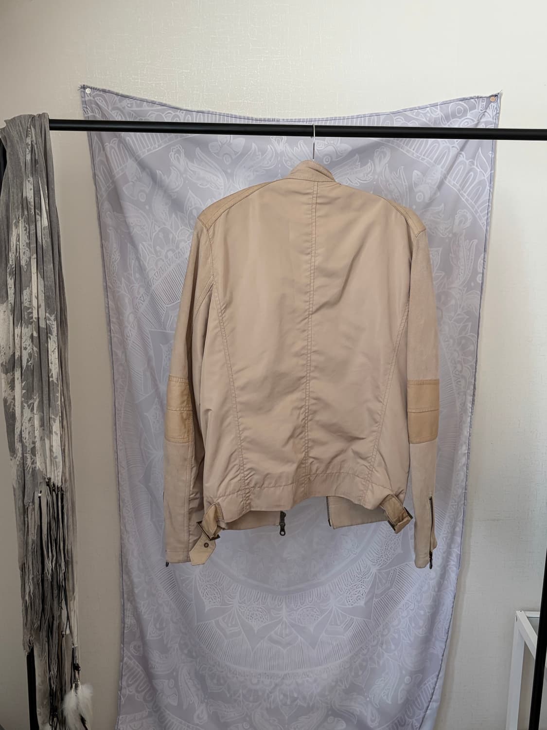 Washed Suede Multi-Zip Cafe Racer Jacket 상품이미지3