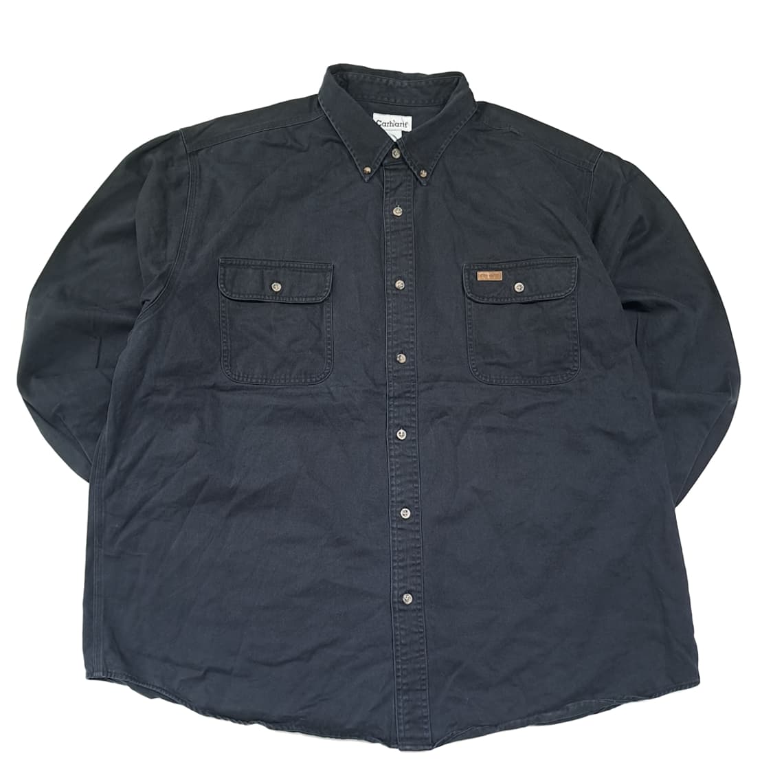 CL397 2XL 칼하트 90s 코튼 버튼다운 블랙 셔츠 남방 상품이미지1