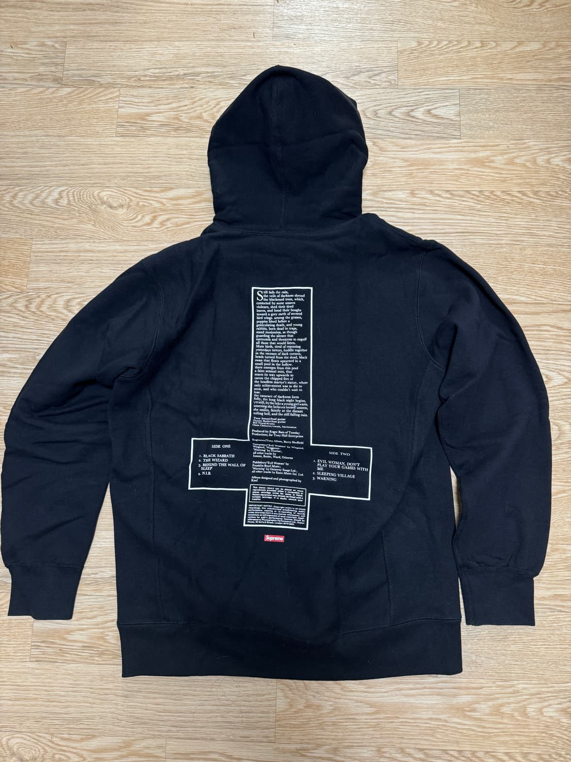 슈프림 블랙 사바스 후드  상품이미지1