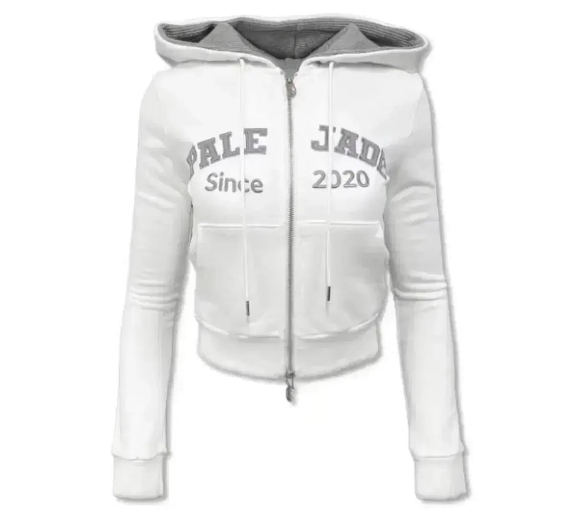 페일제이드 레트로 패치 후드집업 화이트 상품이미지1