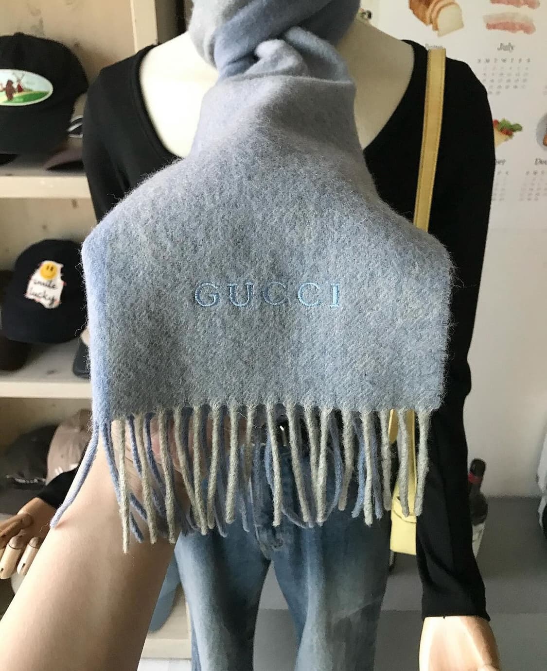 구찌 로고 울 머플러 상품이미지1