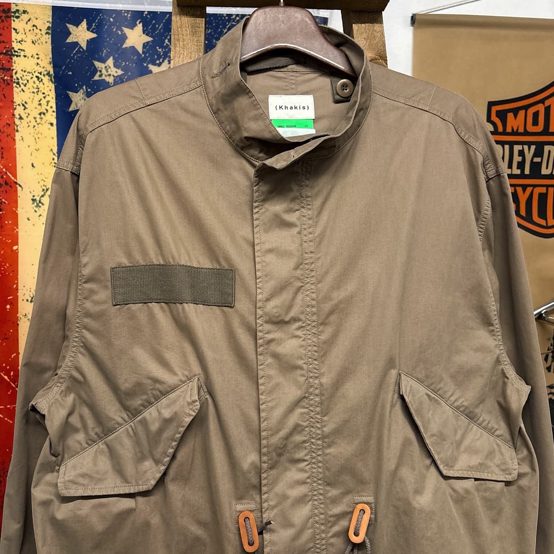 카키스 M-65 C.W 필드파카 주우재 바이오워싱 레더스냅 N1230 상품이미지3