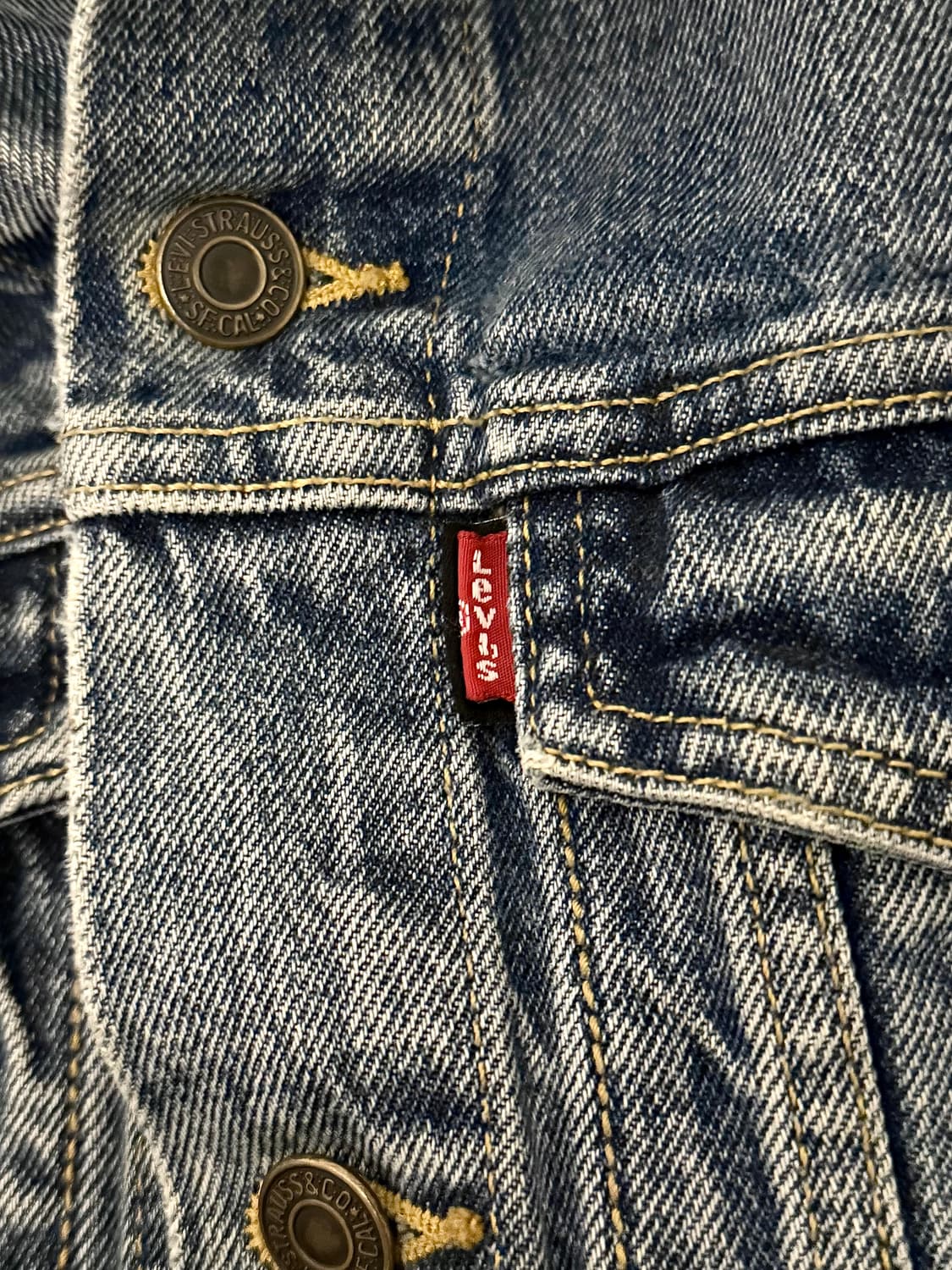 베트멍 리바이스 17ss 크롭 중청 데님자켓 상품이미지5