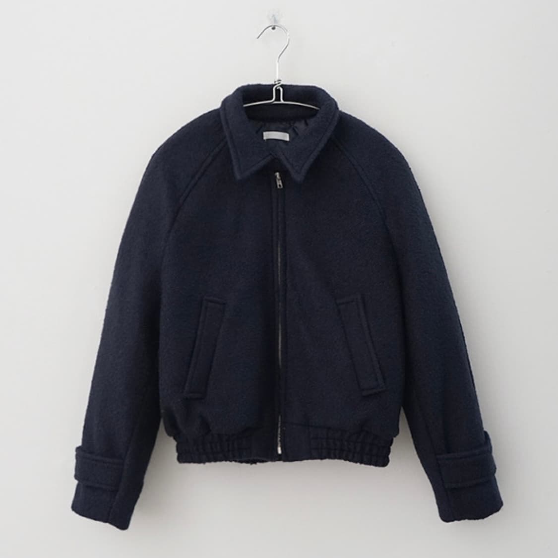 애프터먼데이 알파카 울 봄버 자켓 네이비 상품이미지1