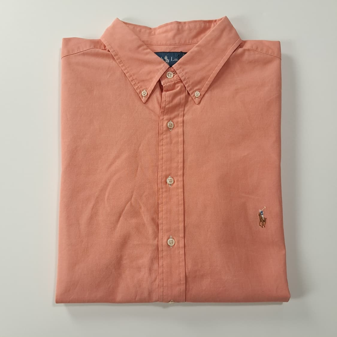 CK313 2XLT 폴로 00s 멀티포니 오렌지피치 반팔 셔츠 남방 상품이미지7