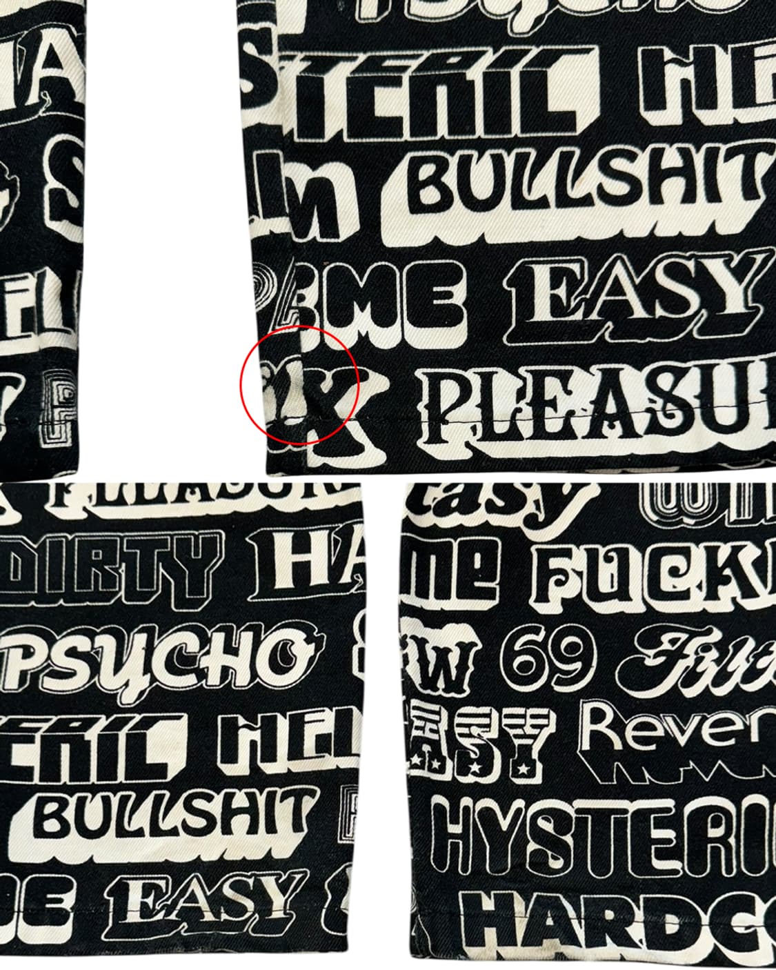 히스테릭 글래머 x 슈프림 싸이코 레터링 팬츠 상품이미지9