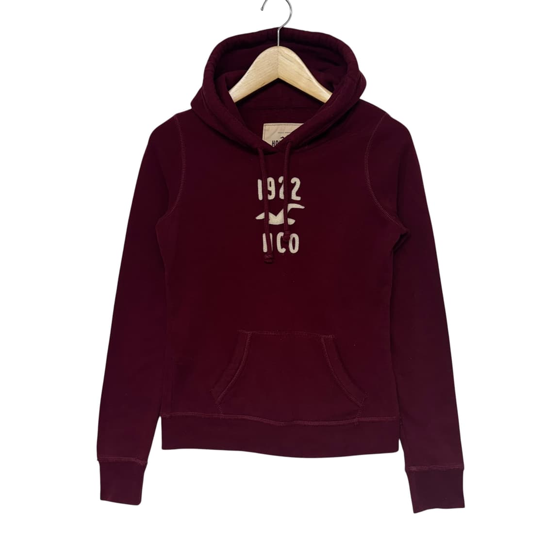 홀리스터 아치로고 후드티 버건디 상품이미지1
