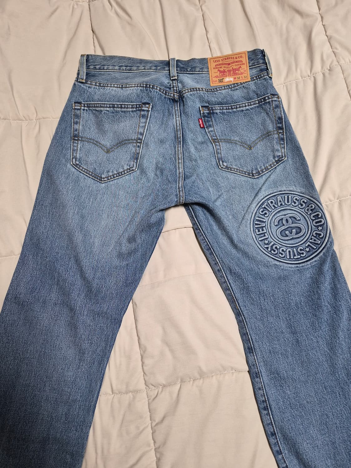 스투시 x 리바이스 501 인디고 워시 판매합니다 상품이미지2