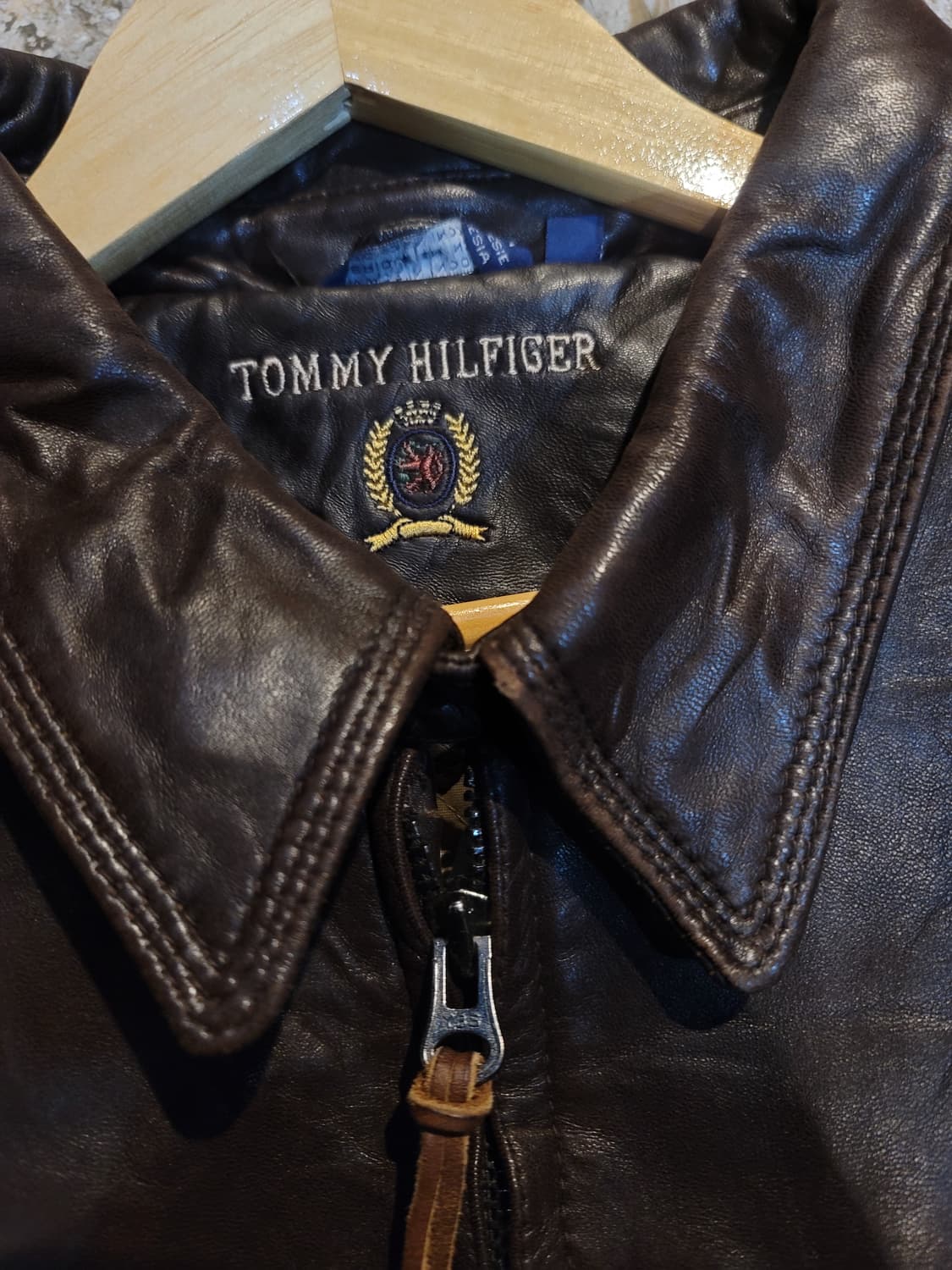 90's~ 타미힐피거 오리지날 양가죽 봄버자켓  상품이미지4