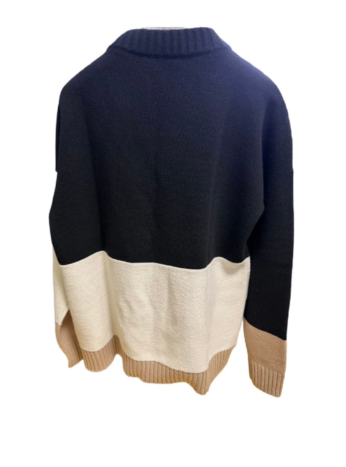 오프화이트 컬러블록 니트 상품이미지2