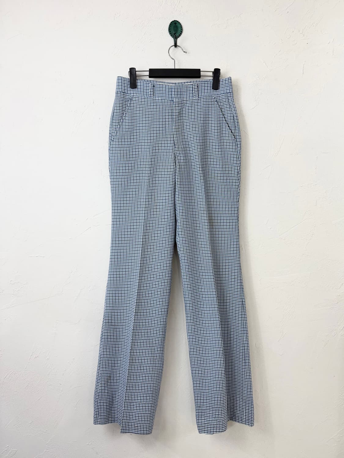 70s 시어스 하운드투스 체크 플레어 트라우저 상품이미지1