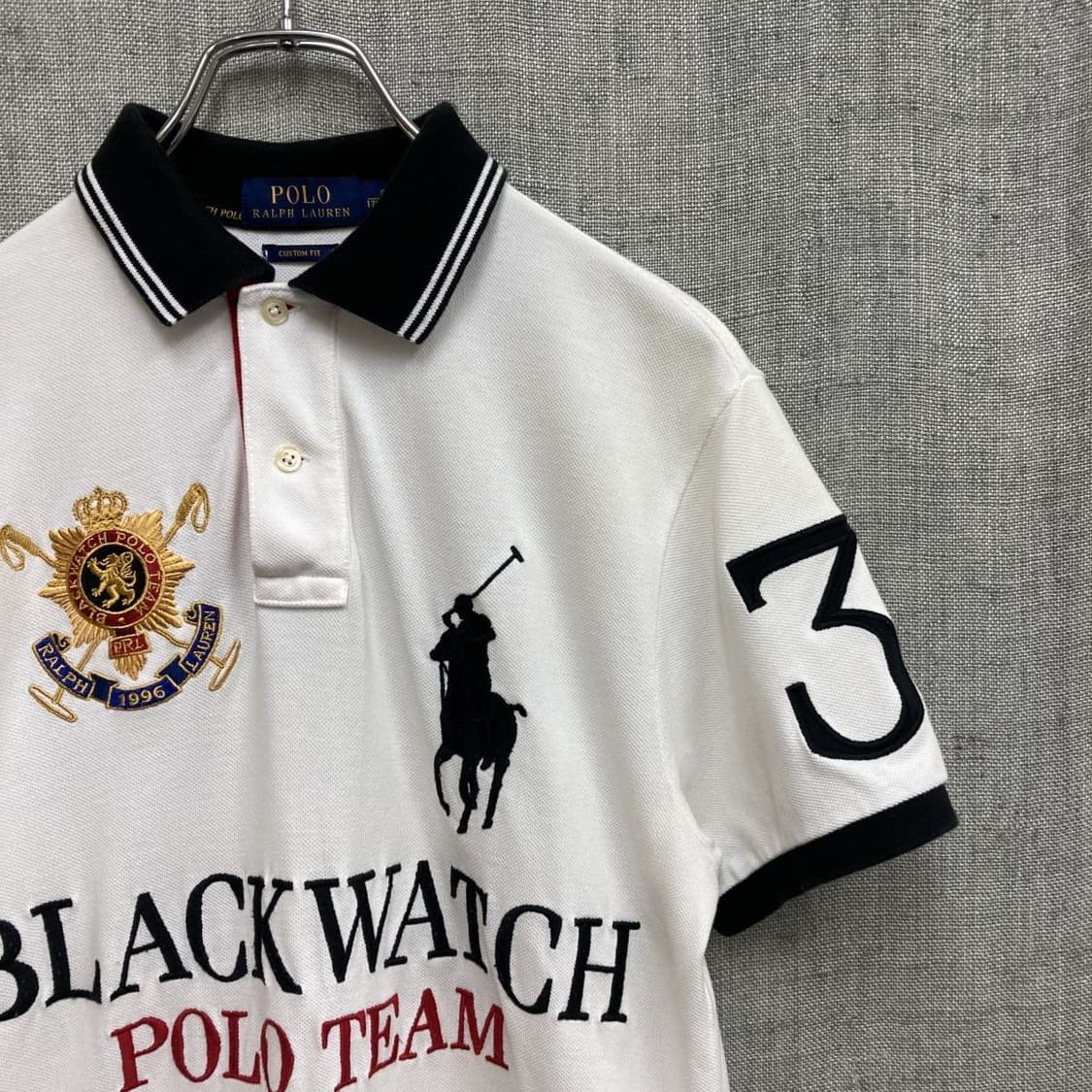 폴로 랄프로렌 블랙워치 빅포니 폴로팀 카라티 화이트 (S) 상품이미지2