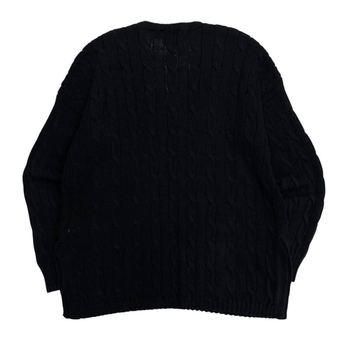 폴로 랄프로렌 화이트포니 블랙 꽈배기 니트 S 상품이미지4