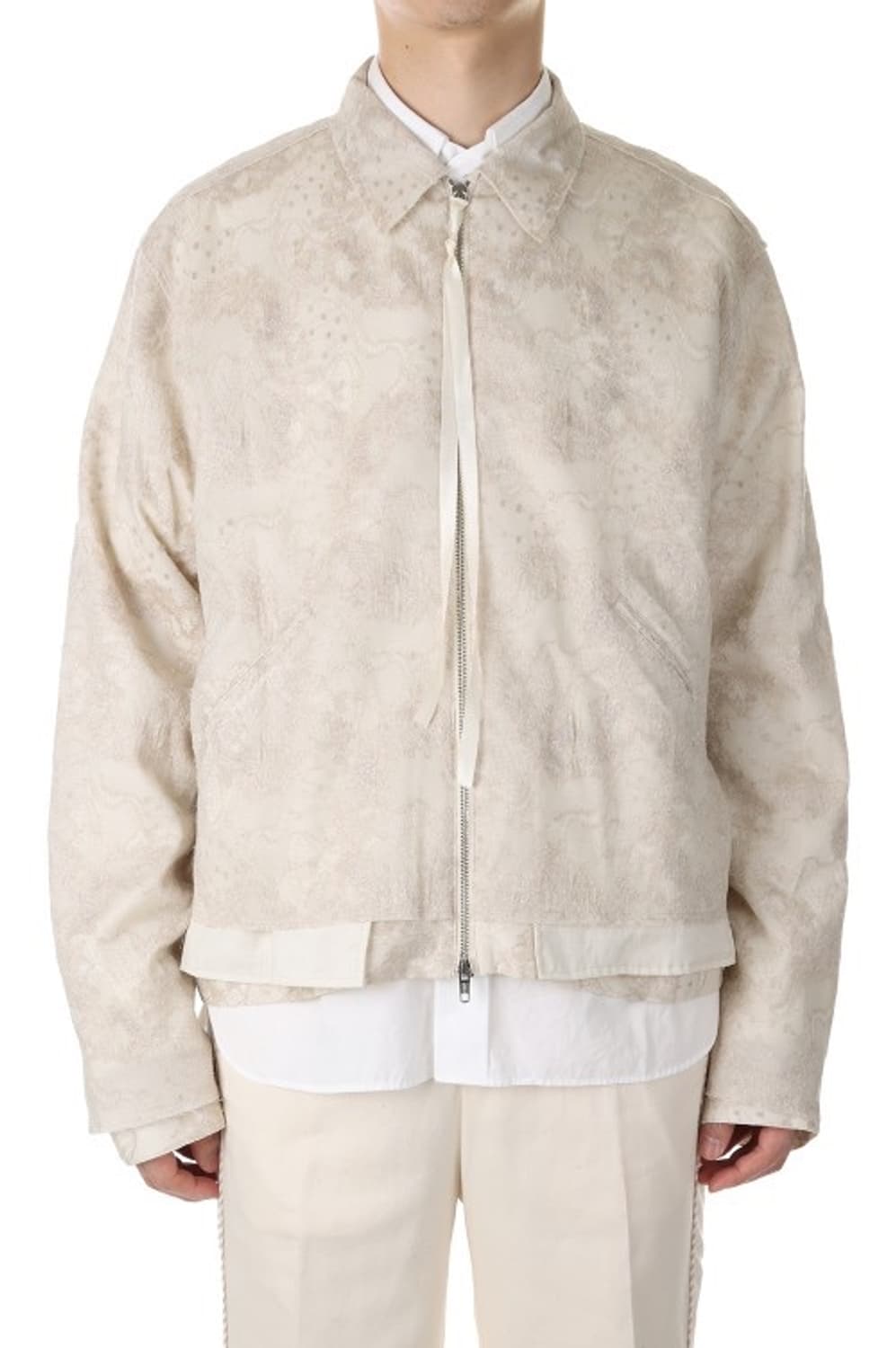 [S]미도리카와 22SS 컷오프 오간자 플라워 레이스 블루종 상품이미지3