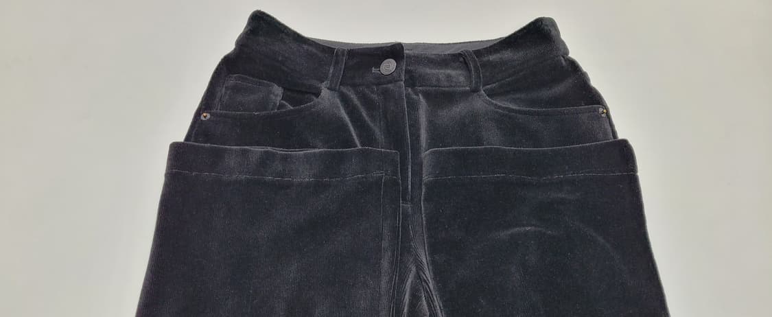 ZOOC 23FW 주크 스판 코듀로이 팬츠 / 여 55 (67-94)블랙 상품이미지5