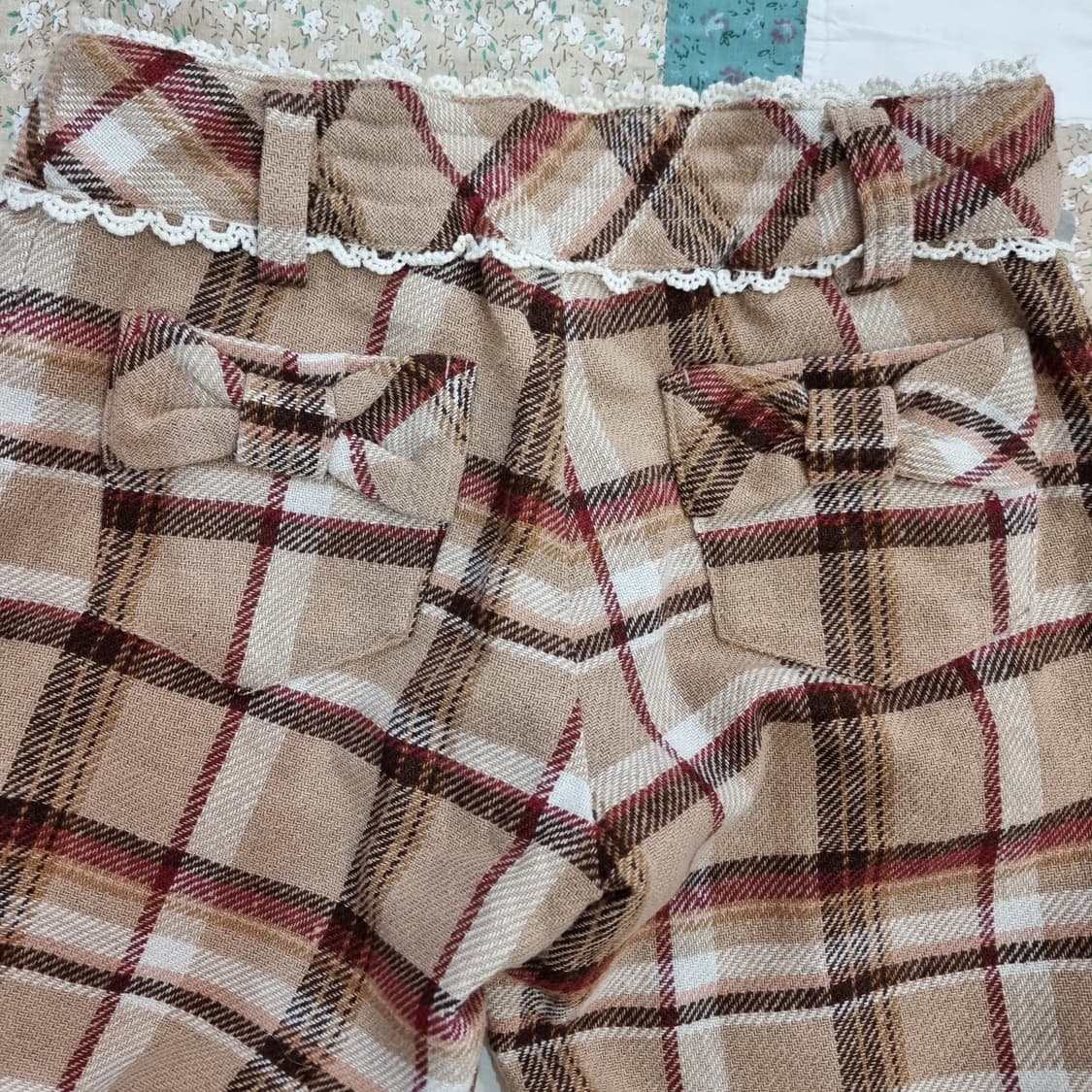 LIZ LISA 리즈리사 체크 레이스 미들팬츠 상품이미지7