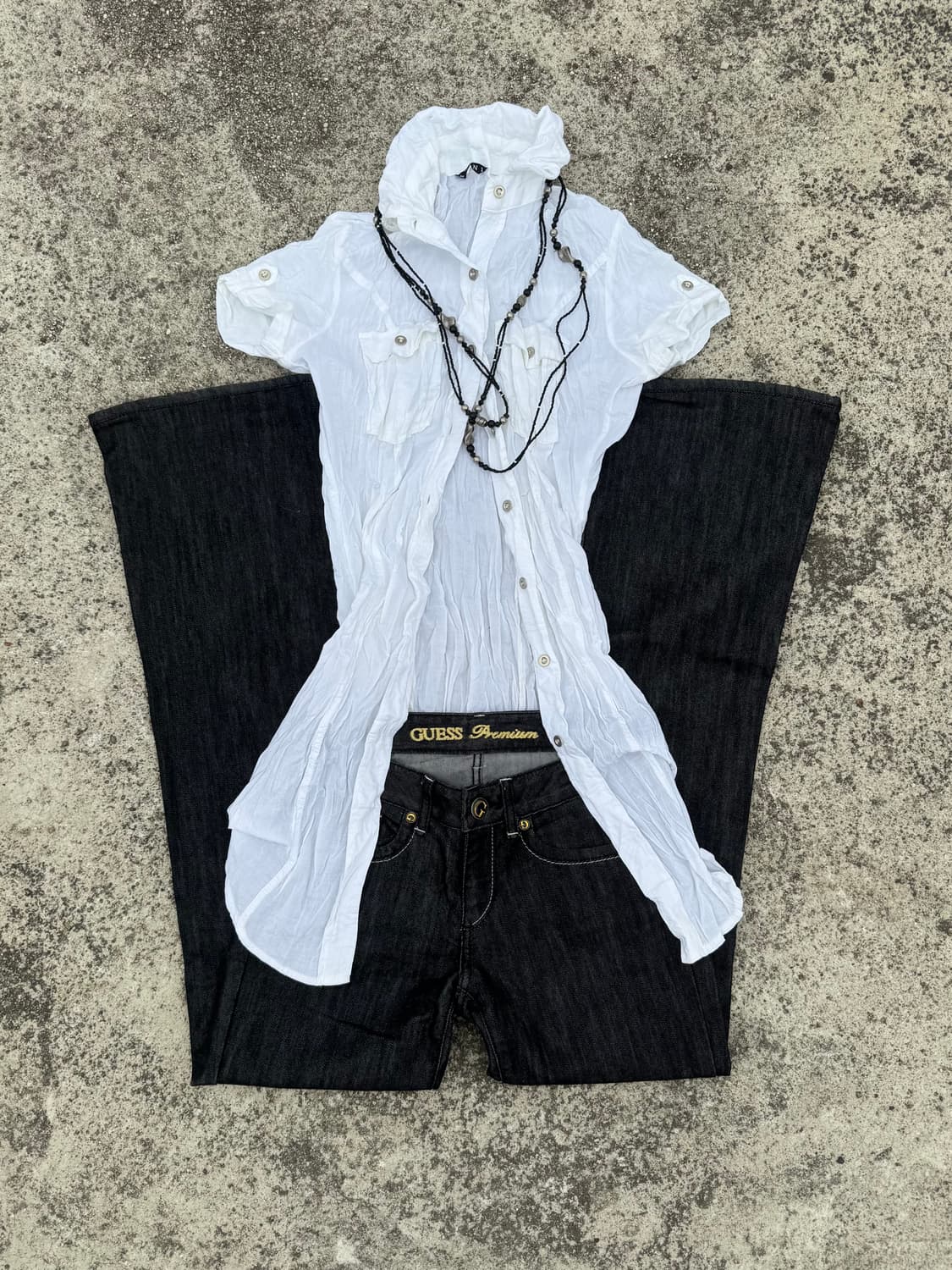 White wrinkle shirt 상품이미지4