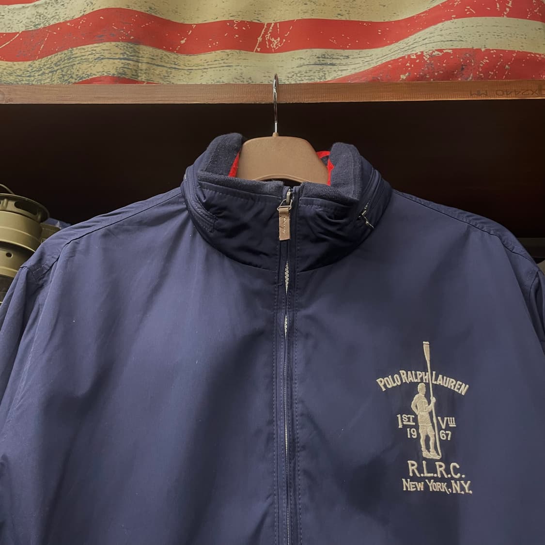 90s 폴로 랄프로렌 레터링 후드 내장 페리 자켓 블루종 스윙탑 N294 상품이미지3