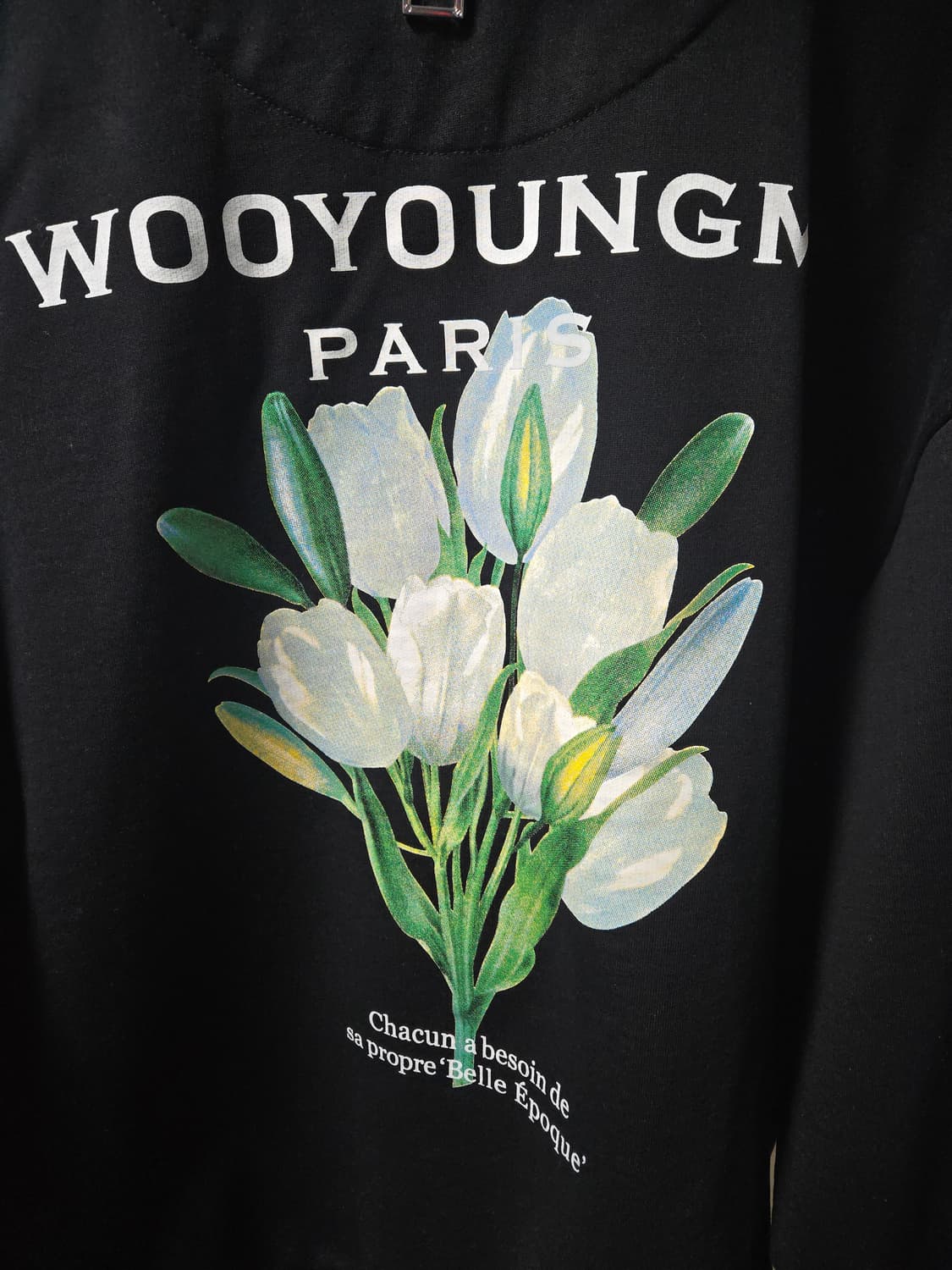 우영미 22S 플라워 백로고 후드티 50 (105 오버핏) 상품이미지2