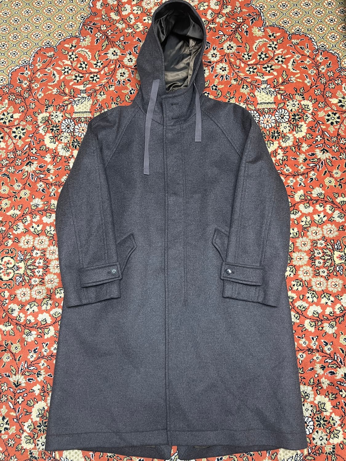 [M] 비슬로우 멜란지 브라운 후드 코트 (100~105) 상품이미지1