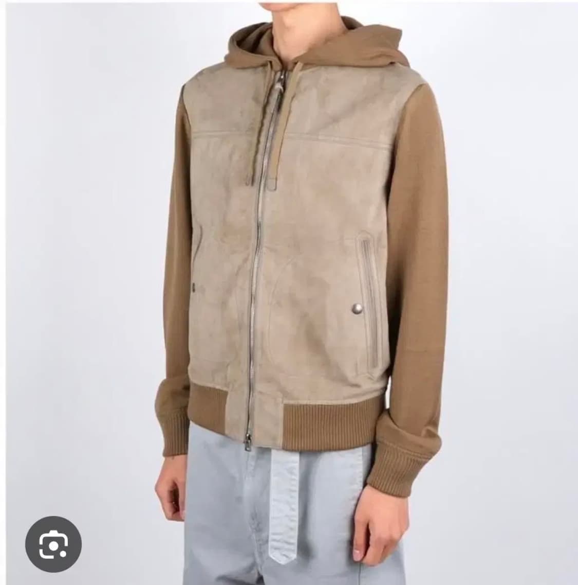 (A+/54) / 톰포드 다크샌드 스웨이드 울 니트 후드집업 상품이미지8