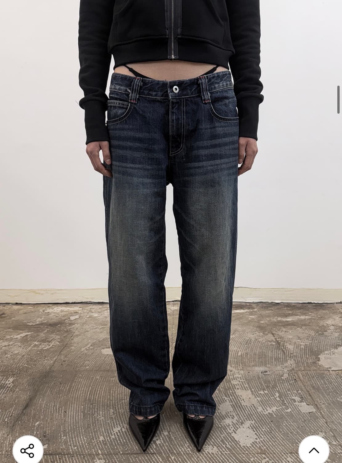 도그마엑스 패치 세미 배기 데님 팬츠 상품이미지3