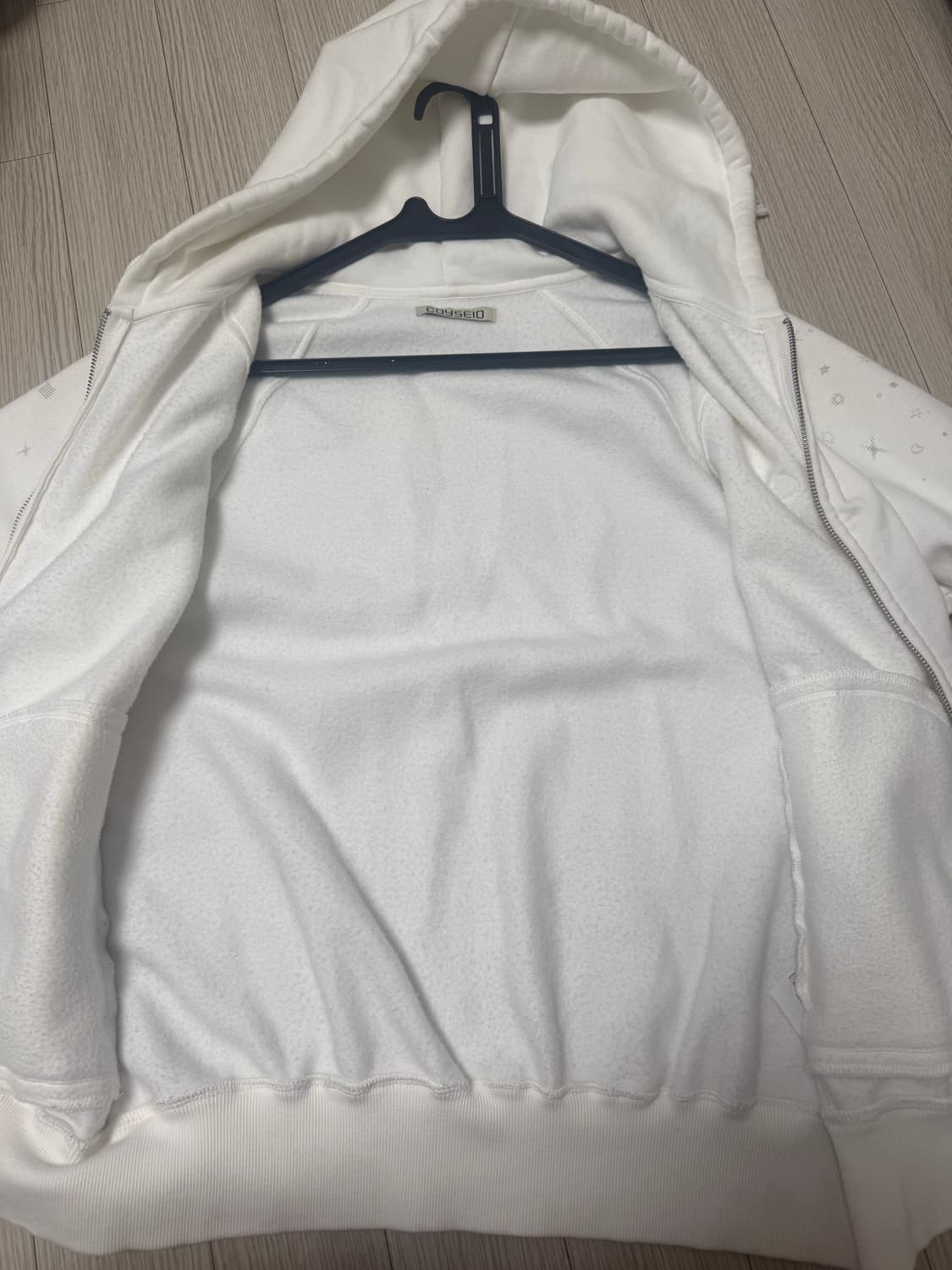 코이세이오 트윙클 후드 집업 화이트 상품이미지4