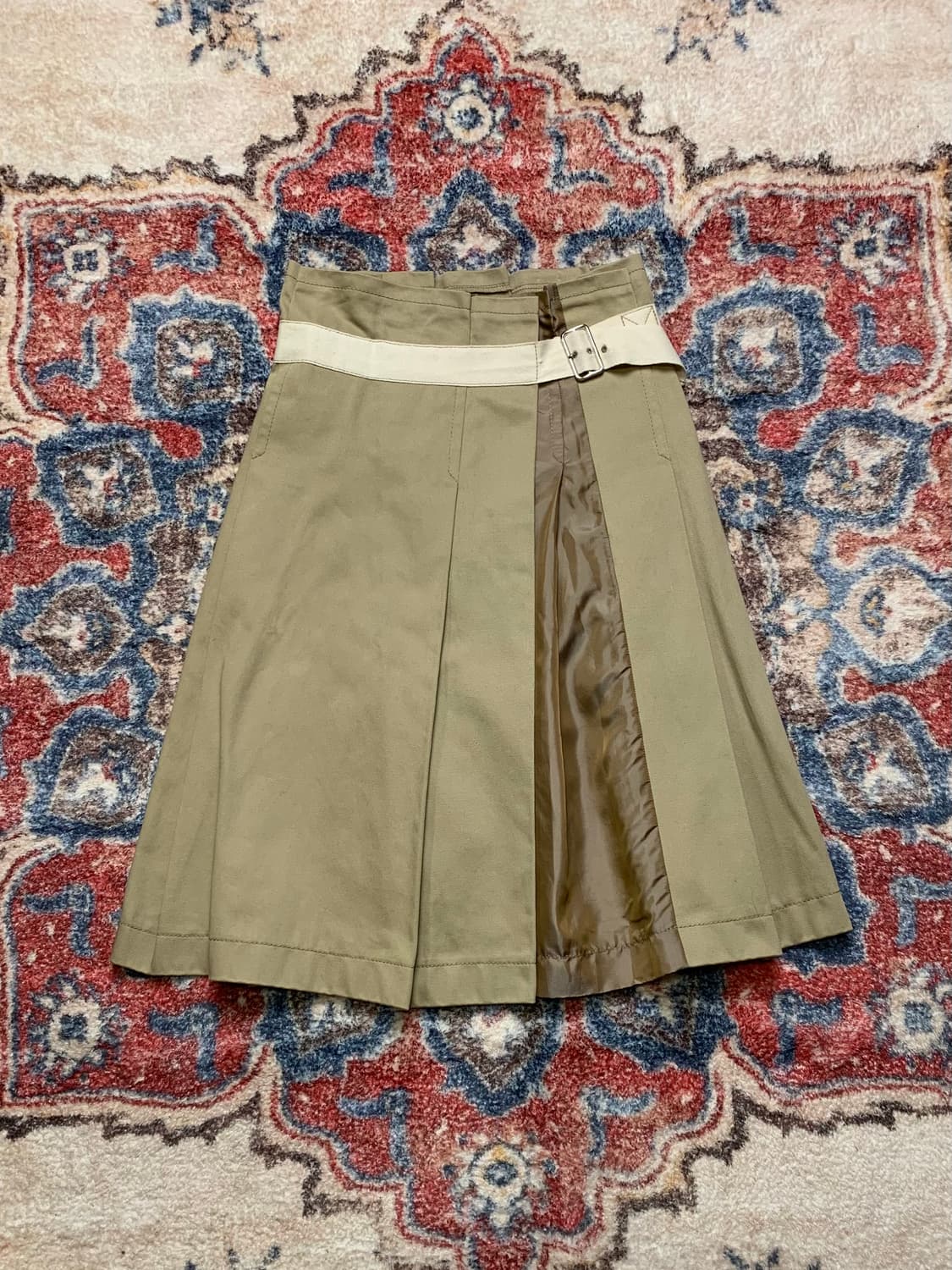 꼼데가르송 트리콧 버클 랩 베이지 스커트 상품이미지1