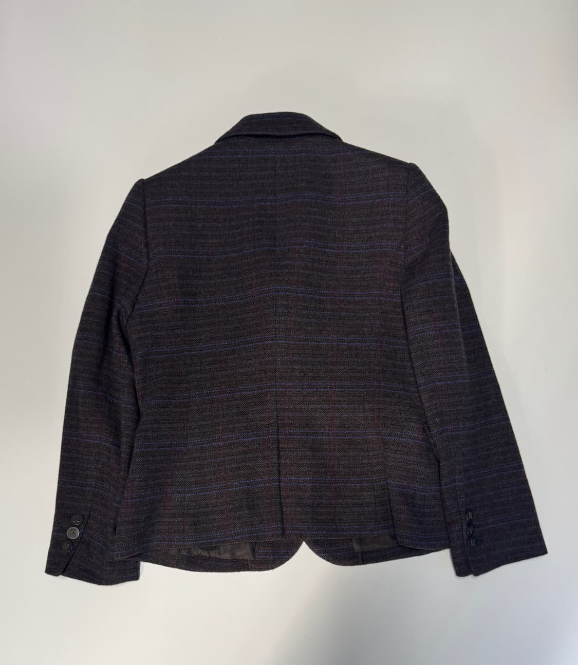 여성 칼라거펠트 24년도 양모 빈티지 체크 자켓 55 상품이미지2