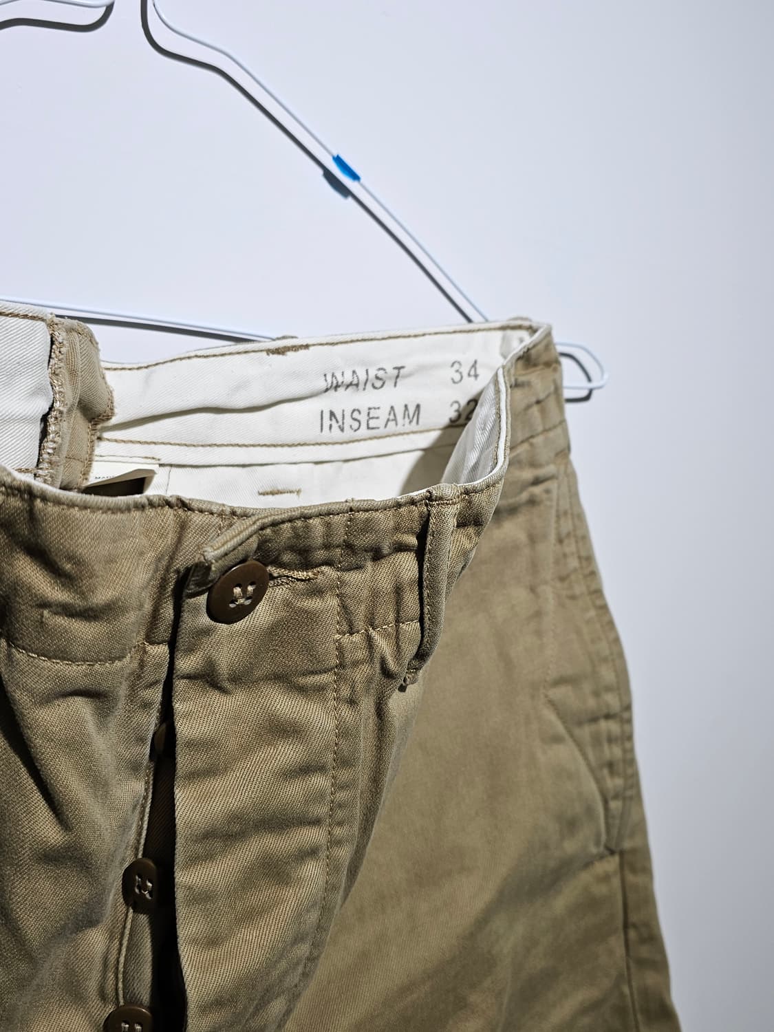 RRL 더블알엘 슬림 오피서 치노 팬츠 새상품 / 34x32 / 밀리터리 상품이미지2