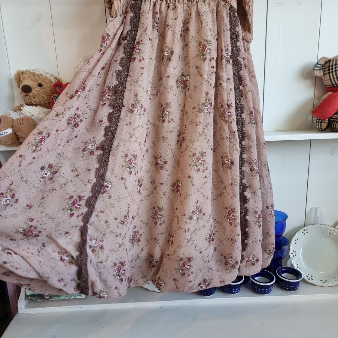 axes femme(엑시즈 팜) 플라워 쉬폰 레이스업 원피스 상품이미지6