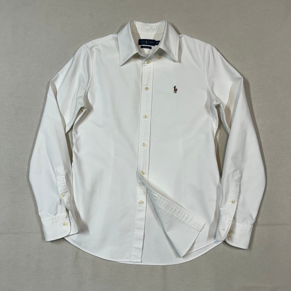 S) 폴로 랄프로렌 클래식 화이트 옥스포드 셔츠 커스텀핏 W35 상품이미지1