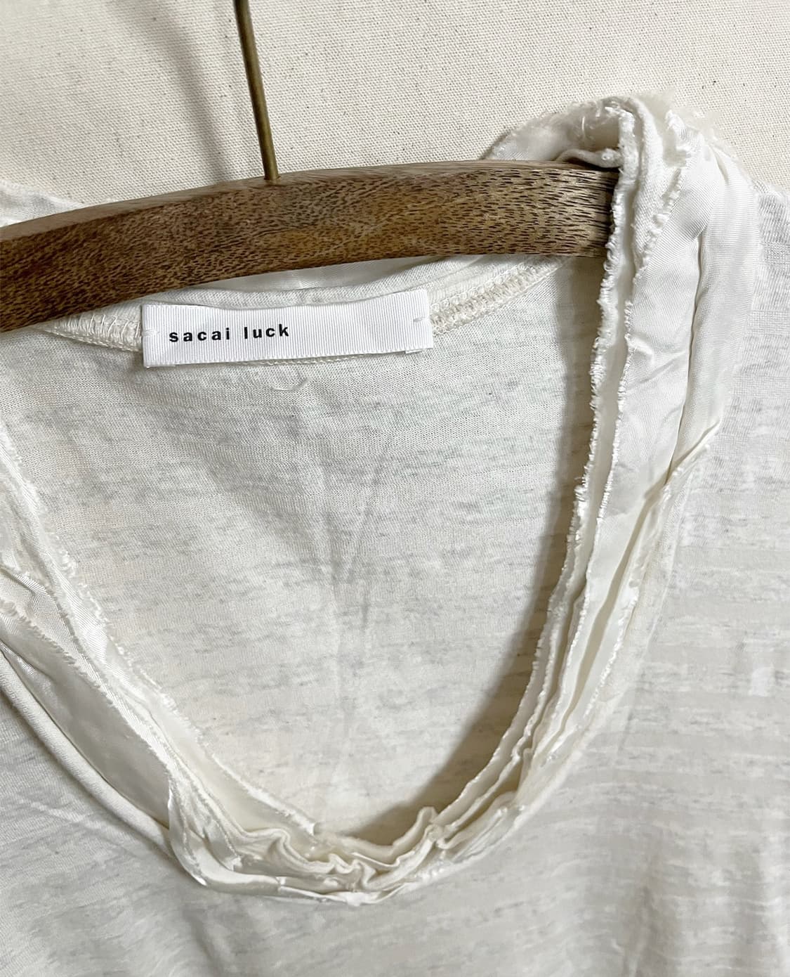 SACAI LUCK stripe scoop neck tee 상품이미지5