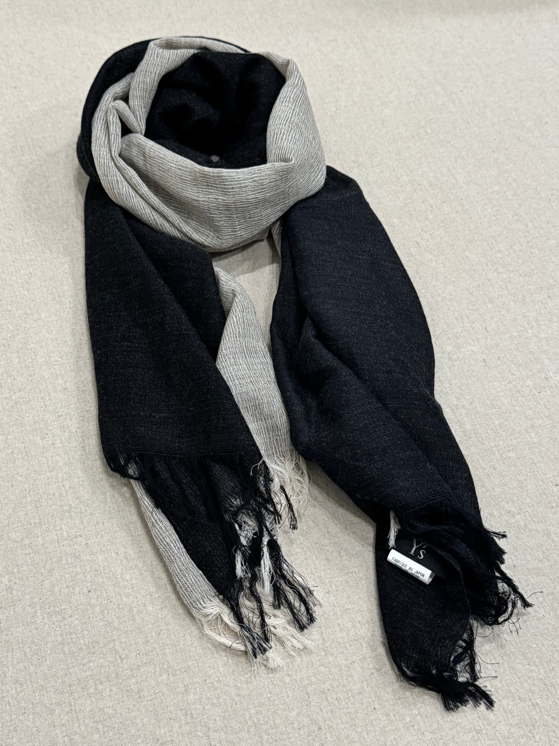 요지야마모토 아수라 코튼 울 머플러 상품이미지1