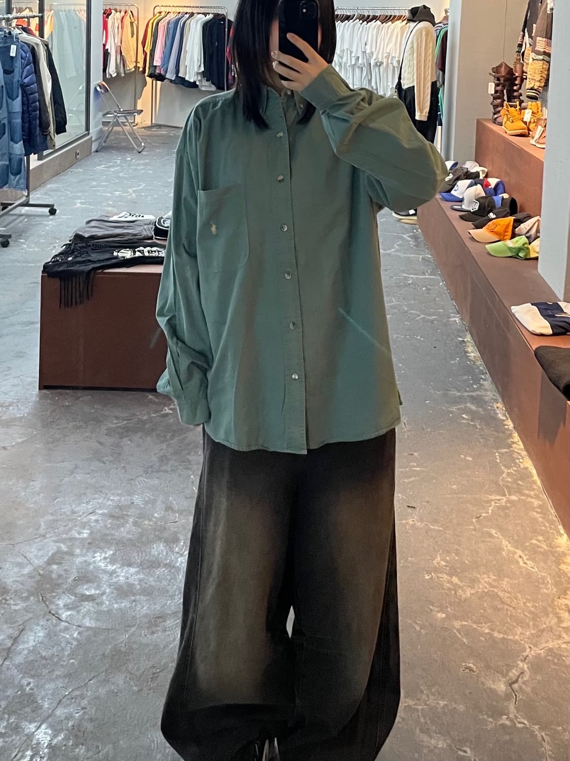 폴로 랄프로렌 그린 포켓 셔츠 H1028 상품이미지1