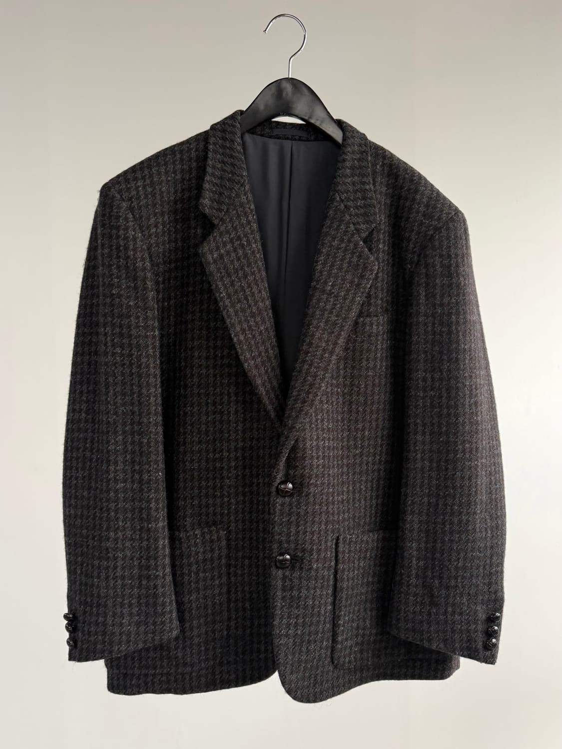 빈티지 체크 울 자켓 상품이미지1