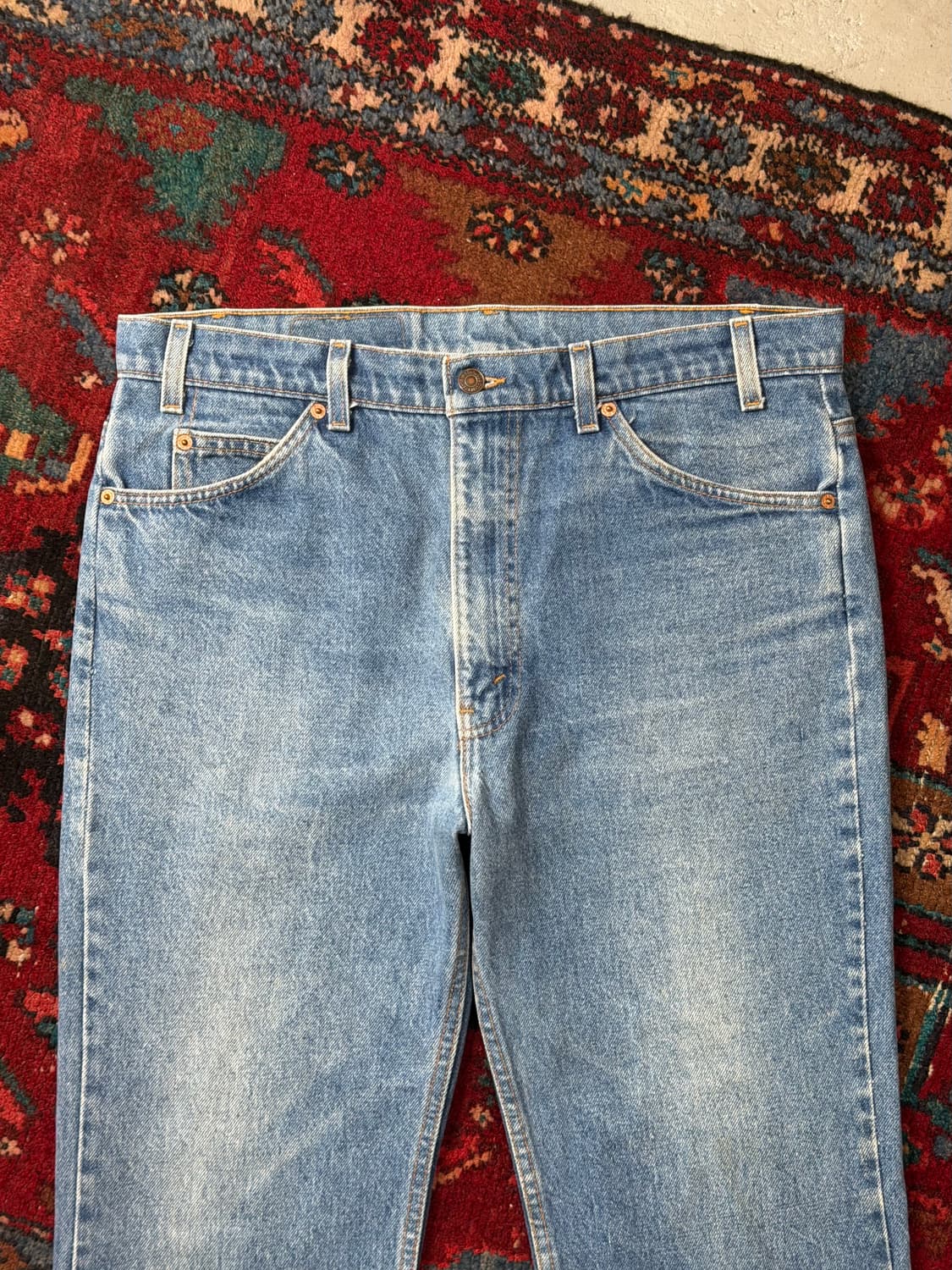 90's USA Made 빈티지 리바이스 517 오렌지탭 부츠컷 데님 상품이미지5