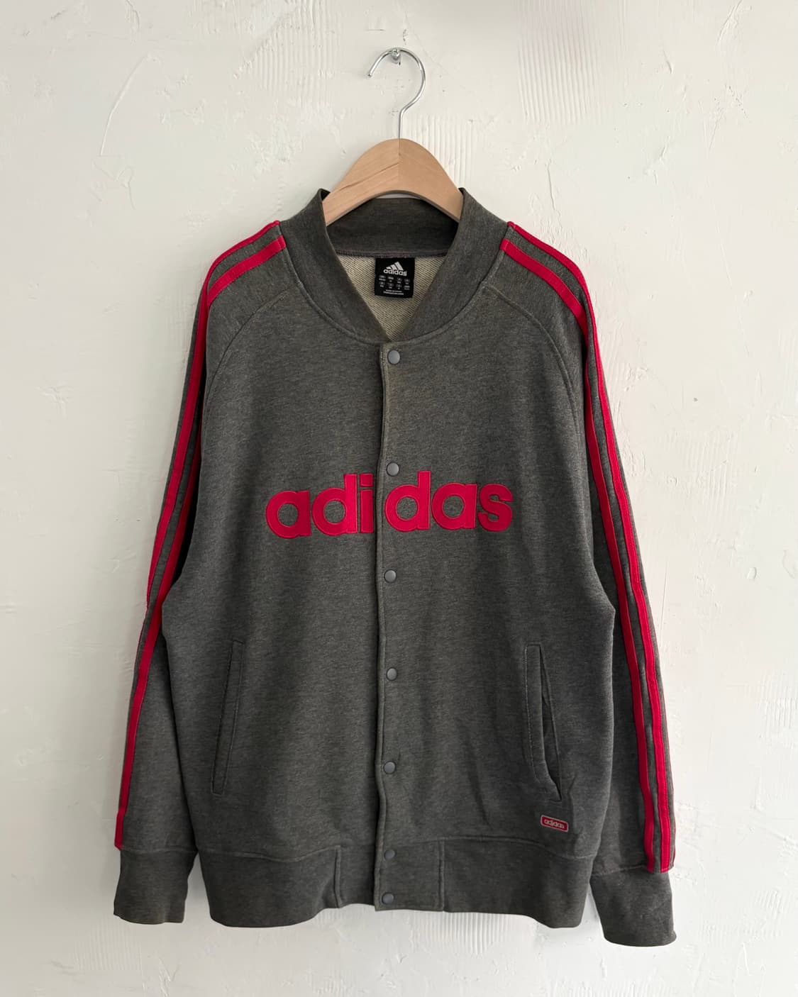 Adidas 아디다스 00‘s 레드로고 차콜컬러 스타디움 코튼 바시티 가 상품이미지4