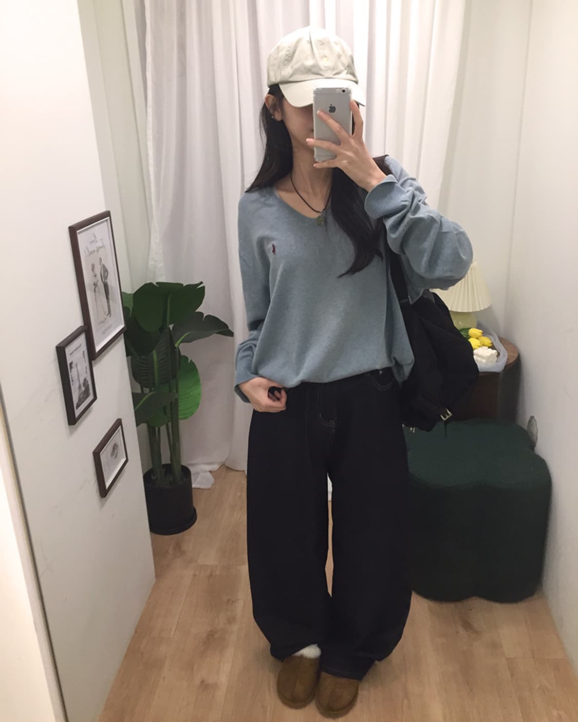 공용 폴로V넥 니트 95~100 상품이미지1