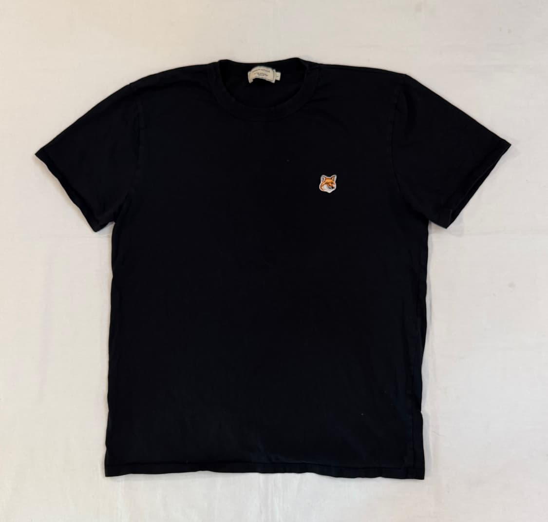 백화점판) 메종키츠네 폭스헤드 반팔 티셔츠 블랙 상품이미지1