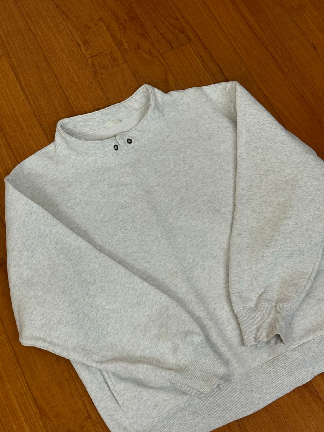 GU 반 하이넥 포켓 기모 스웻 상품이미지1