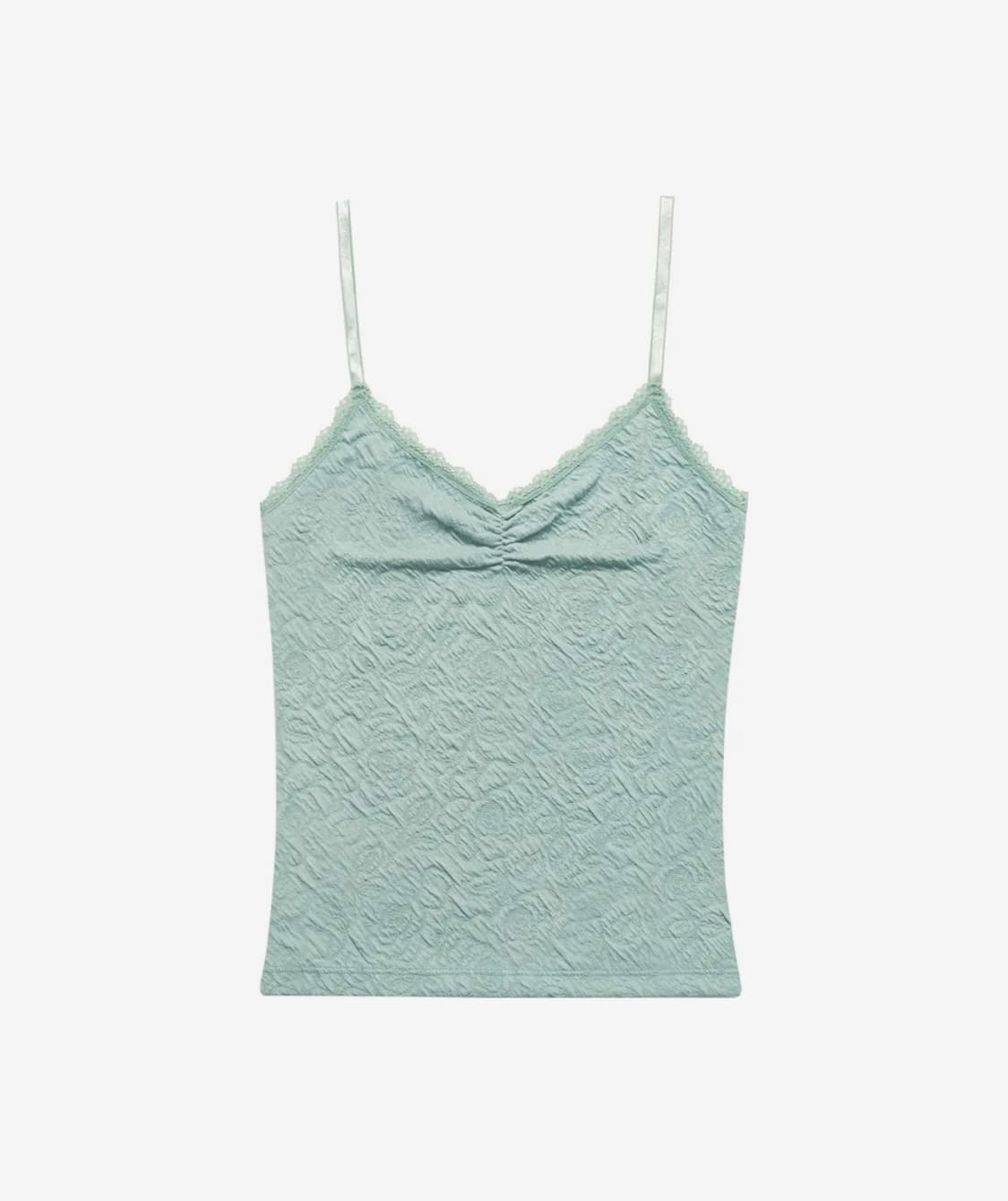 미레코 나시 FLOWER EMBOSSED SLEEVELESS MINT 상품이미지2