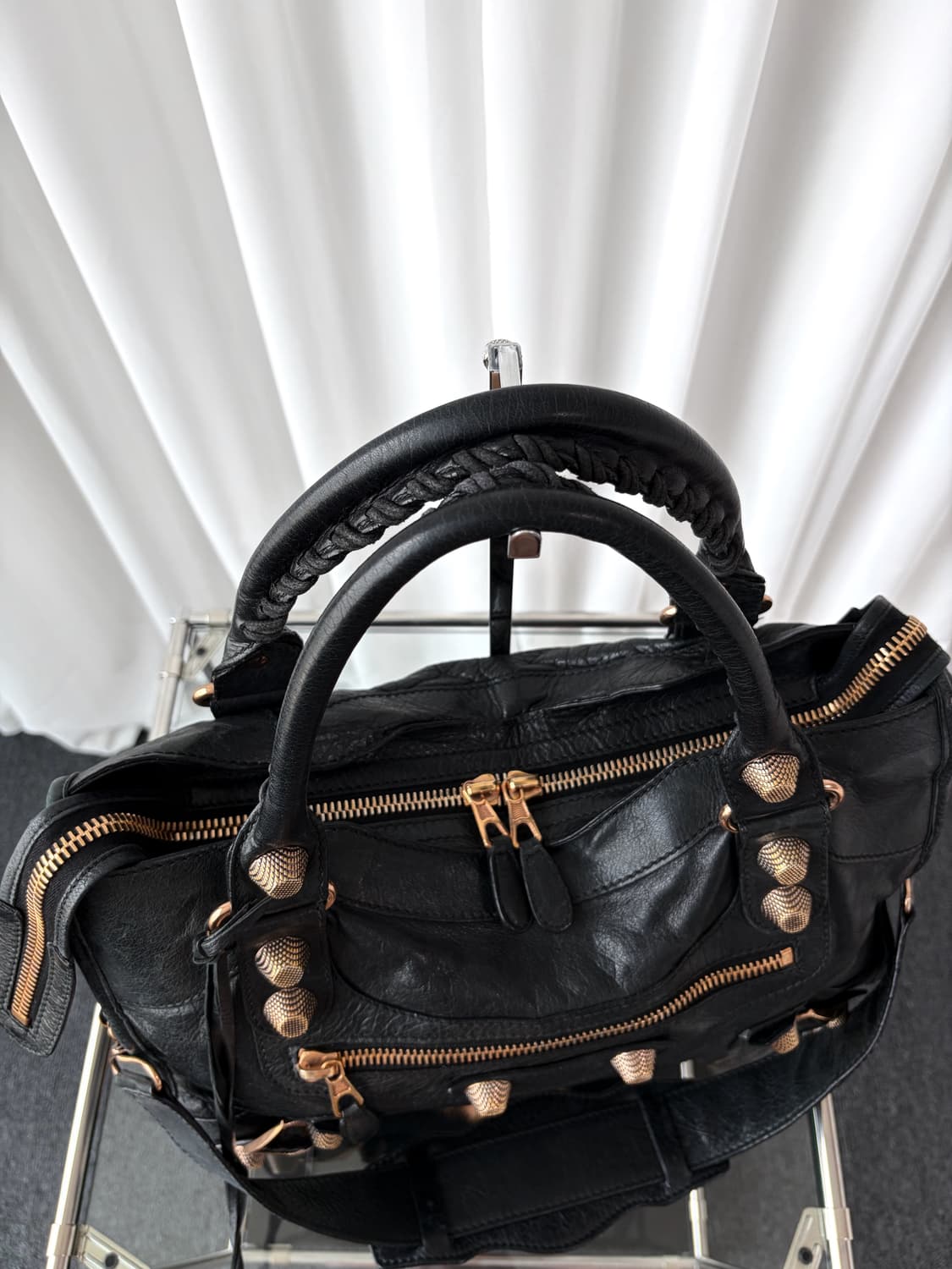 발렌시아가 시티 모터백 블랙 상품이미지8