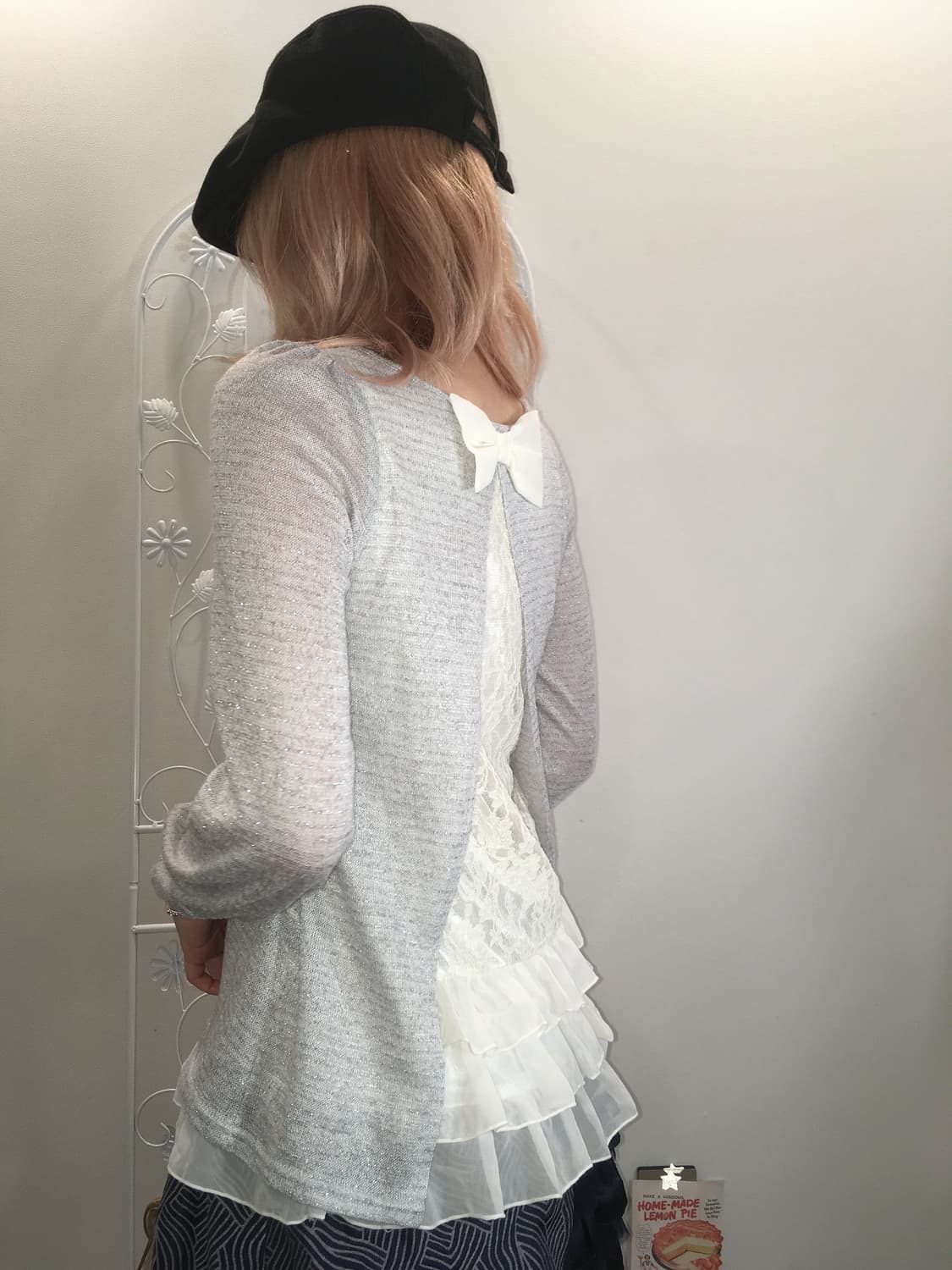 cecil mcbee 세실맥비 로걀갸루 리본 글리터탑 상품이미지3