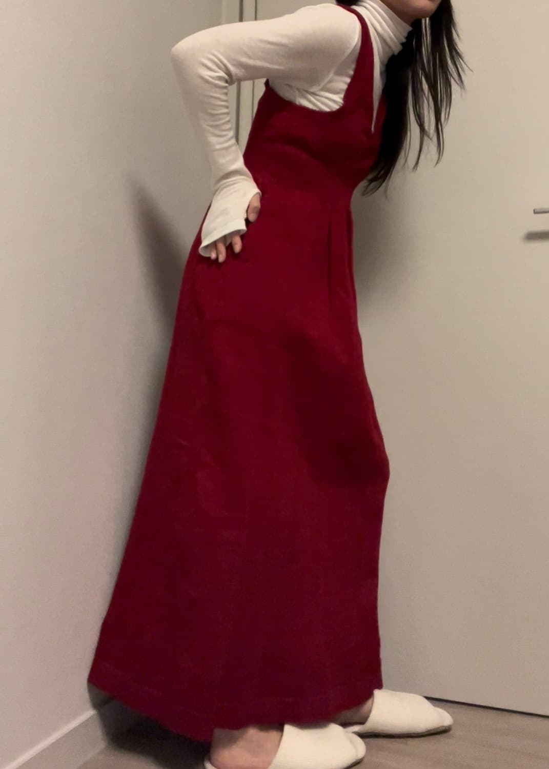 red knit sleeveless maxi ops 상품이미지5